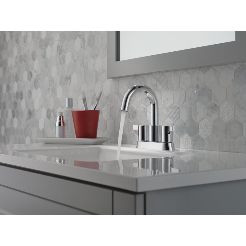 Two Handle Centerset Lavatory In Chrome