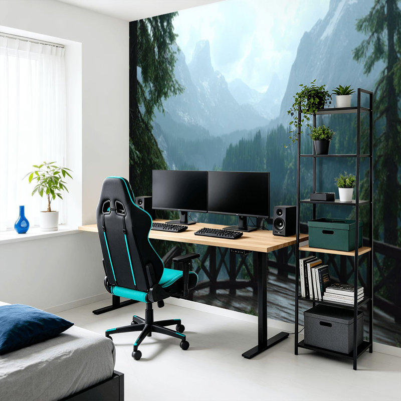 Adhésif mural pelez et collez Misty Forest Overpoint, 68.88" L x 96" W