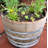 Wood Barrel Planter