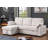 Marcello 91"W Beige Chenille Fabric Reversible Sleeper Sectional With Storage Chaise-495489914