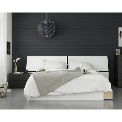 Ensemble de chambre à coucher avec lit plateforme Lazaro