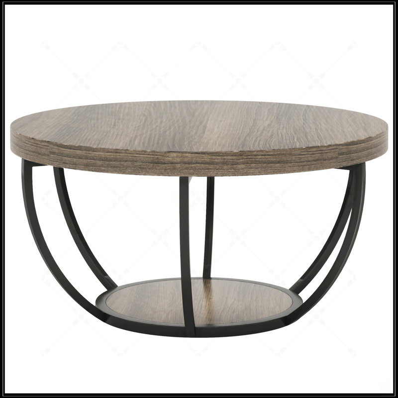 Table basse ronde, Noir, Gris