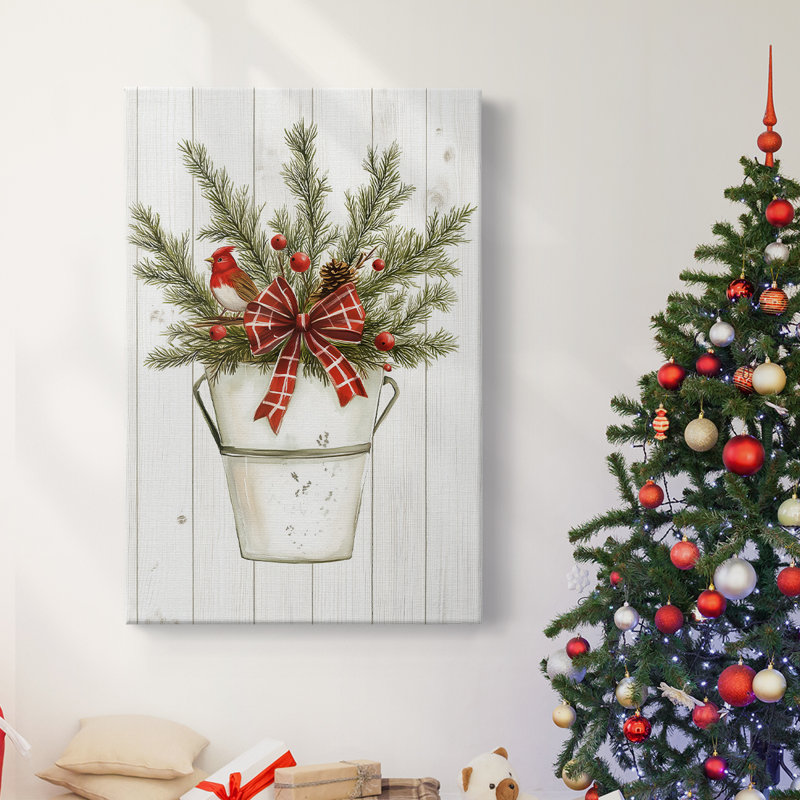 Art des Fêtes de Noël - Toile tendue avec châssis Cxxx, H 27 po x l 18 po