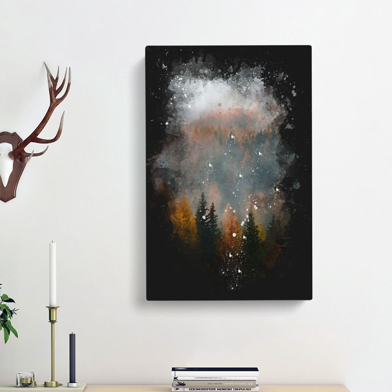 Misty Forest in the Autumn - Wrapped Canvas, 50cm H x 35cm W x 3cm D