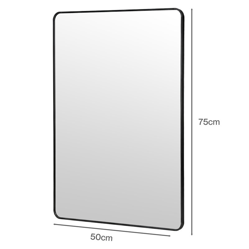 Glass Rectangle Wall Mirror Set