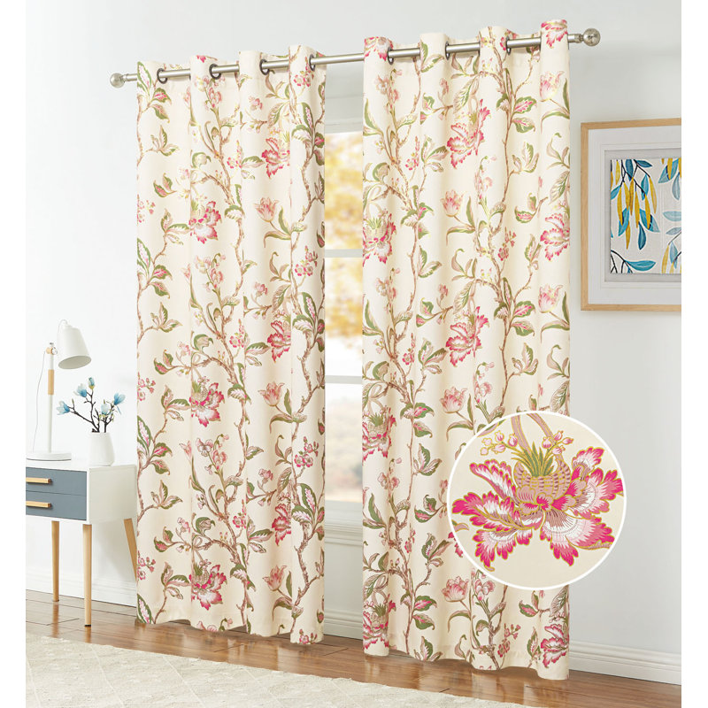 Braylene Blackout Curtain Single Panel, Neon Pink