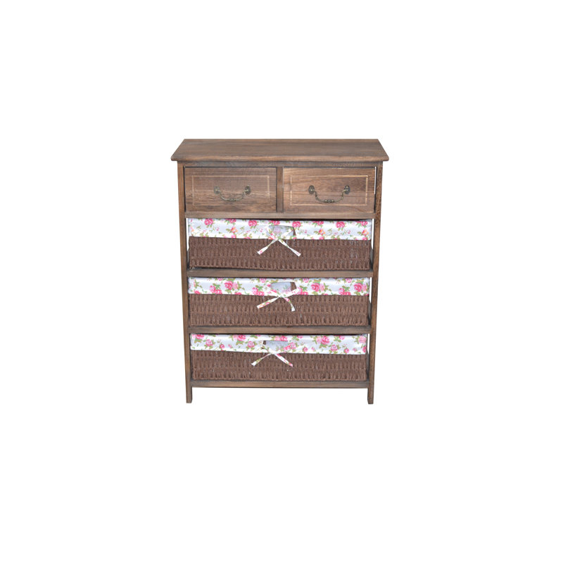 Haytug Solid Wood 60cm W 2 - Drawer Chest of Drawers, Brown