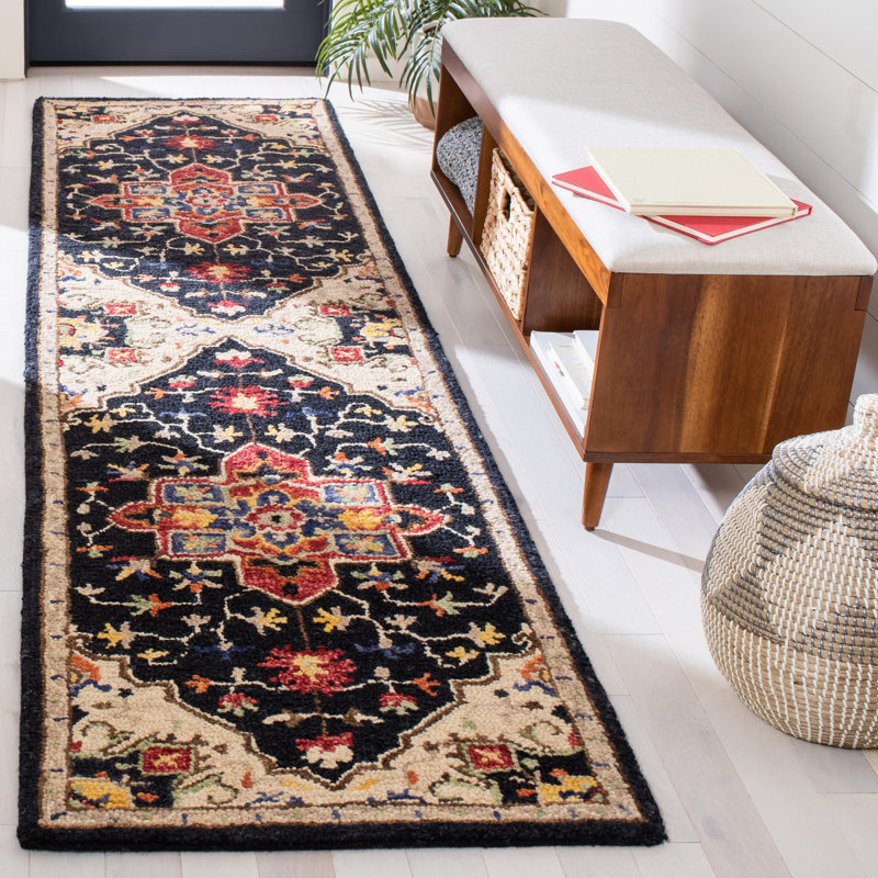 Portis Hand Tufted Wool Oriental Rug, Runner 2'3" x 9'