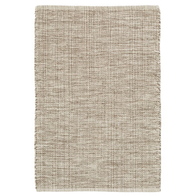 Tapis en coton tissé à la main brun Marled