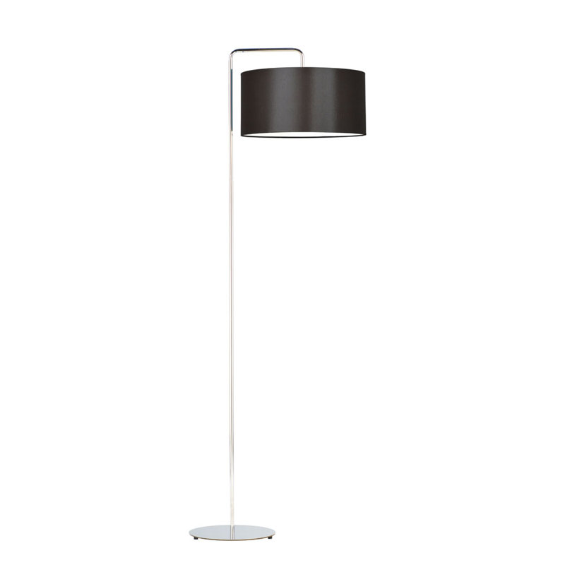Janisse 156cm Traditional Floor Lamp, Brown, Silver