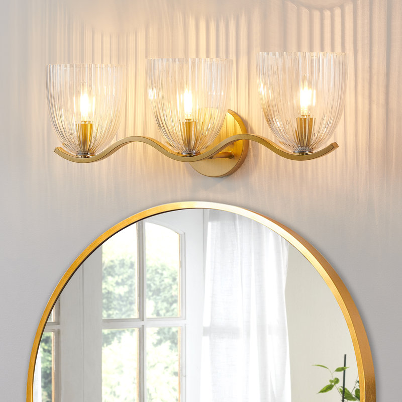  24-in 3 -light Matte Gold Modern Vanity Light