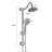 Brushed Nickel Shower With 6 Inch Rain Head And Handheld, Creating A Spa-Like Experience 2.5 Gpm Flow Rate, Handheld For Enhanced-127676663