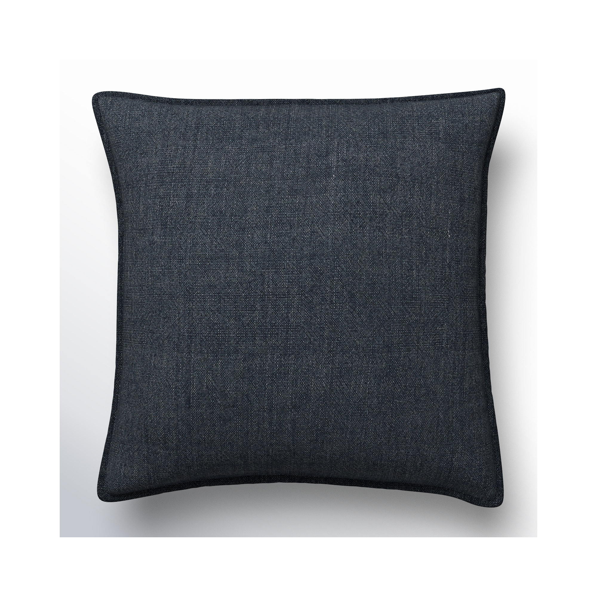 Burbank Linen Throw Pillow, Dark Blue, Pillow Cover Only - No Insert, 22" x 22"