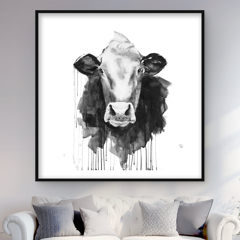 Imprimé matelassé encadré de vache | Décoration intérieure