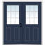 Portes d'entrée intérieures pré-montées en fibre de verre apprêtée avec grilles internes-45711200-45711198-45711197