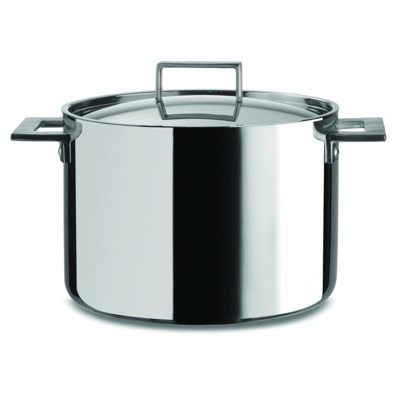 Attiva Deep Pot with Lid 9.45" - 6 Pieces - Stainless Steel