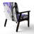 Abstract Orange Flowers - Upholstered Traditional Accent Arm Chair-326142992-326142993