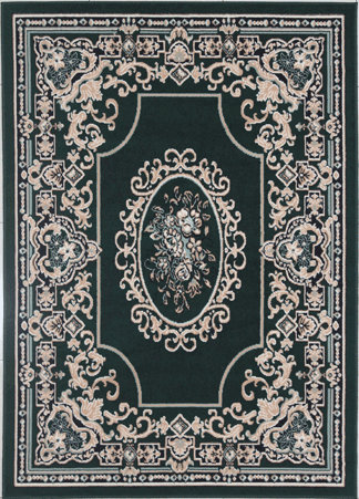 Tapis décoratif vert émeraude Legaspi oriental