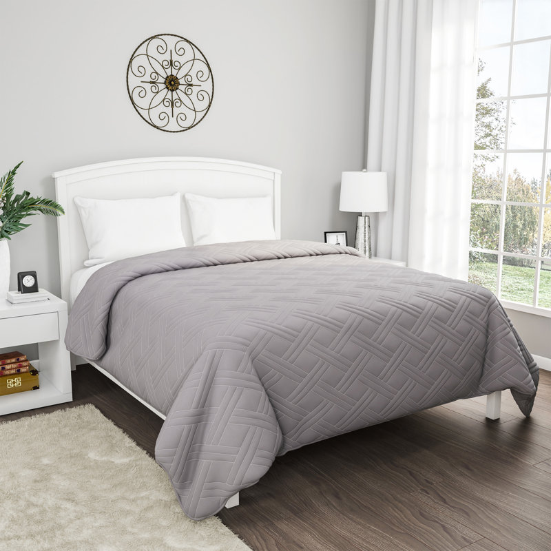 Quilt Coverlet -Basket Weave Quilted Patterned Bedspread for All Seasons - Soft and Lightweight Bedding by Lavish Home, Twin