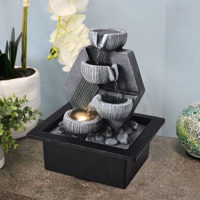 Hitzel Resin Fountain with Light