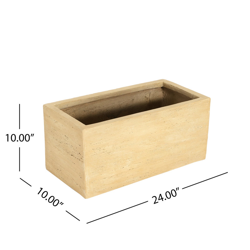 Boîte à fleurs rectangulaire faite à la main en brun antique, l 24 po x P 10 po x P 10 po, sans assemblage, fonction de drainage pour jardinière brune, 24 po x 10 po x 10 po, cour arrière - trou parfait
