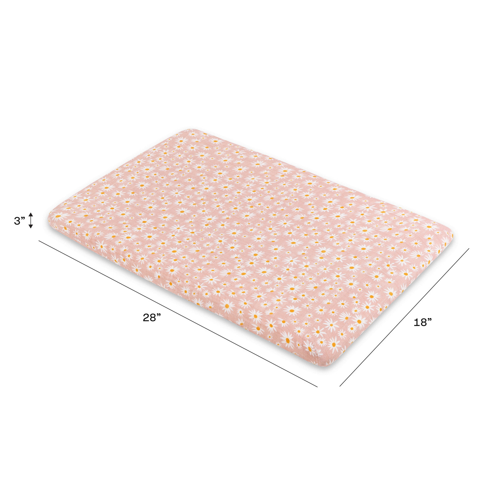 Daisy Muslin All-Stages Bassinet Sheet