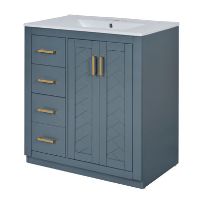 Meuble-lavabo 30 po avec lavabo en céramique