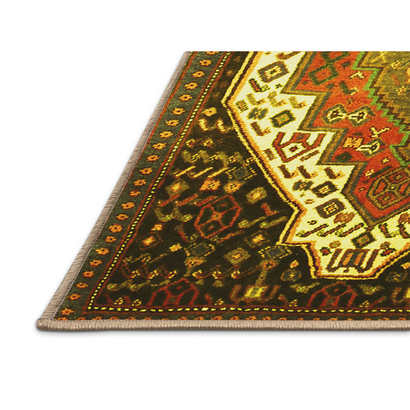 Washable Oriental Indoor Rug, Rectangle 2' x 3'