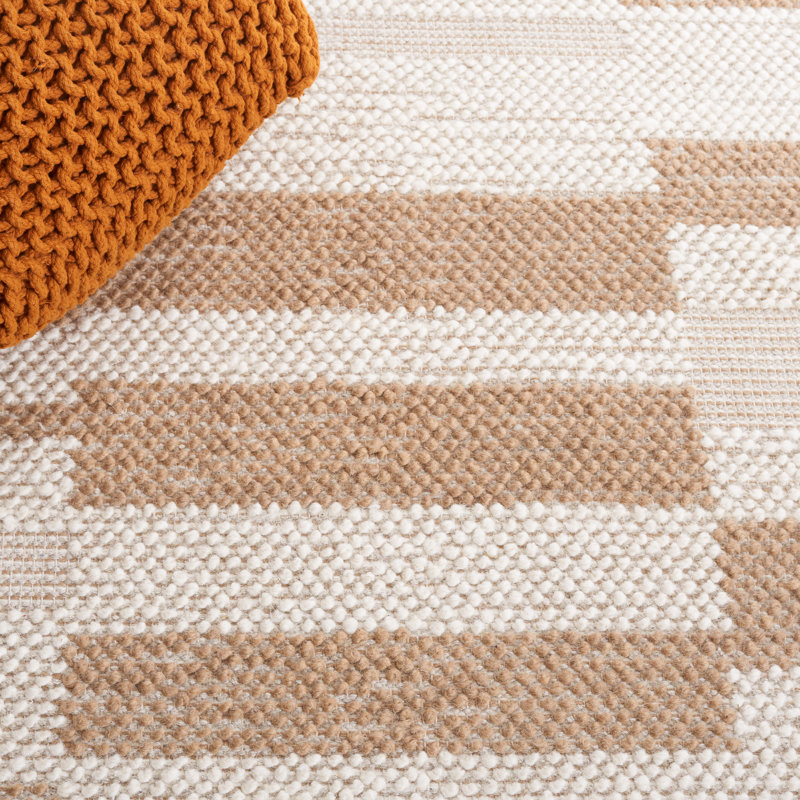 Tapis ivoire / brun clair Charvik, Carré 6 pi