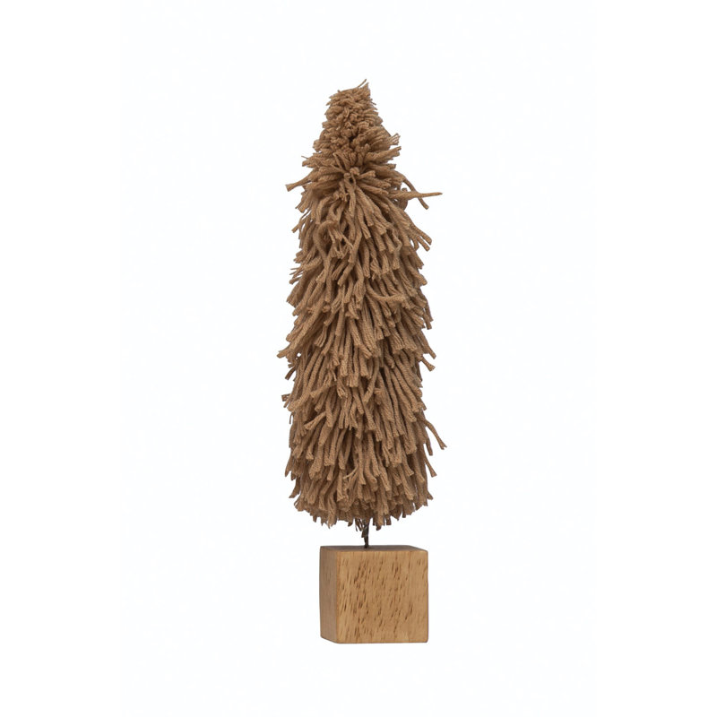 Arbre en tissu avec base en bois