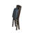 Stakmore Simple Mission Folding Chair, Espresso Frame with Black Vinyl 