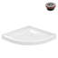 Base de douche ronde PP en blanc brillant 32 po x 32 po avec drain central Streamline