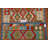 Geometric Handmade Flatweave Rectangle 4'9" x 6'4" Wool Area Rug in Red/Blue/Orange