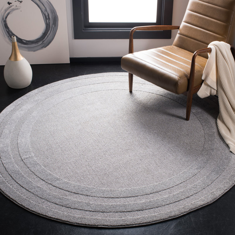 Breslin Performance Striped Rug, Round 6'7" x 6'7"