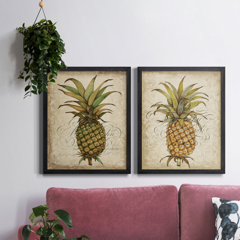 " Pineapple Study I " 2 - Pieces