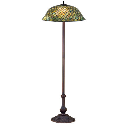Diane 63'' Mahogany Bronze Traditional Floor Lamp
