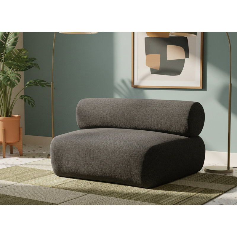 Balle 56 de large, Tissu gris chenille