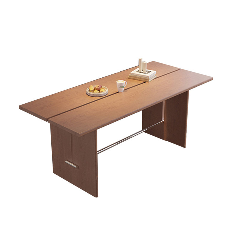 Solid wood light dining table, 29.52"H x 86.61"L x 35.43"W