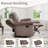 Modern Soft Microfiber Manual Reclining Loveseat Sofa With Center Console & Cup Holders (Set Of 2)-1199416302