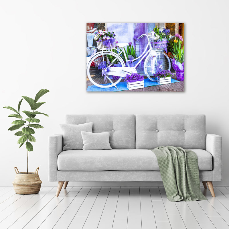 White Bicycle - Wrapped Canvas Print
