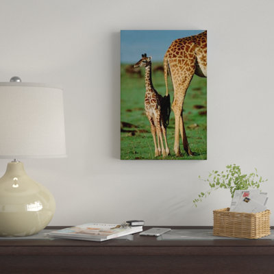 «Masai Giraffe Mother and Young, Kenya II», photographie sur toile