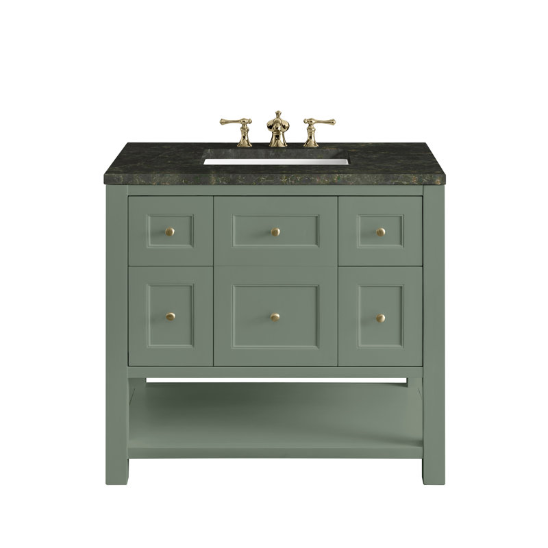Breckenridge 36'' W Single Vanity, Smokey Celadon, Phantome Eclos, 8" Widespread