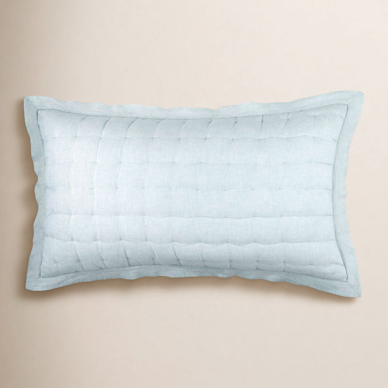 Lush Linen Puff Sham, Standard, Sky