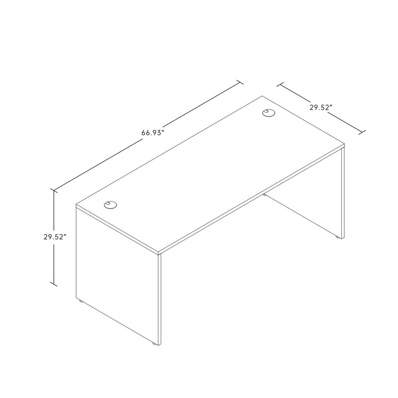 Parven Rectangular Credenza Shell, Espresso, 29.52" H x 66.93" W x 29.52" D