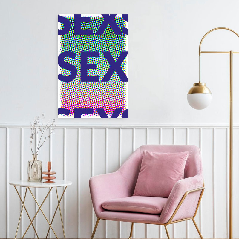 Art contemporain, H 24 po x l 16 po