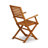 7 Piece Patio Bistro Dining Set Consist of a Rectangle Outdoor Acacia Wood Table and 2 Folding Arm Chairs with 4 Side Chairs, 40x72 Inch, Natural Oil-133067782-117540786