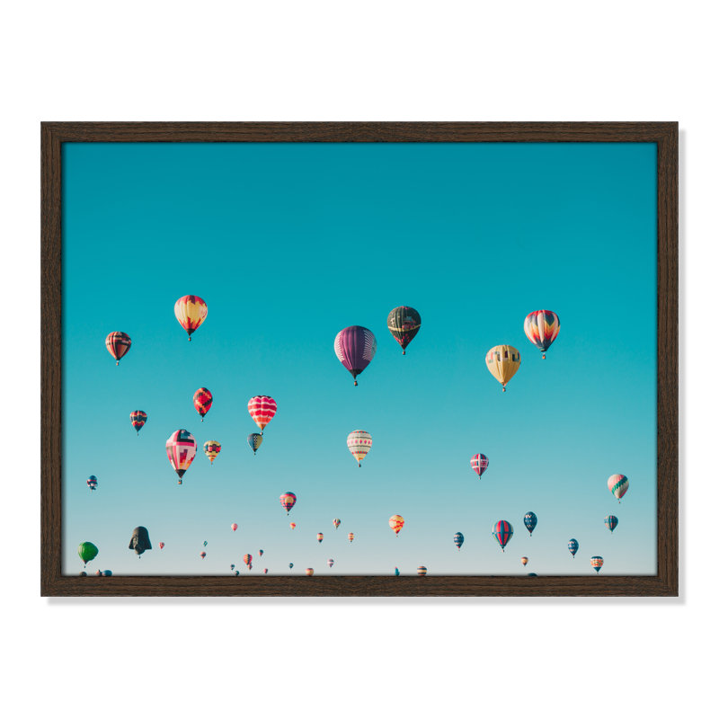 Estampe « Sky Symphony » d'Ian Dooley, Blanc, H 39 po x l 55 po x P 1,25 po, Encadrement cubique blanc
