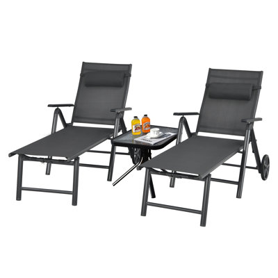 Tornillo Outdoor Metal Chaise Lounge Set
