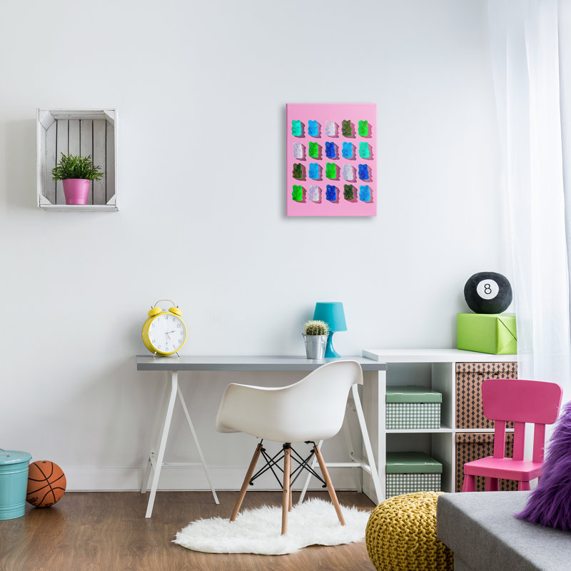 «Gummy Candy Bears», art mural sur toile par Lil 'Rue, H 20 po x l 16 po x P 1,5 po