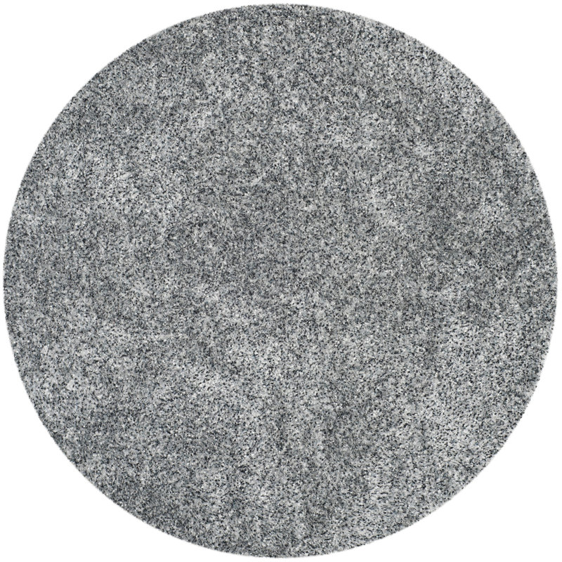 Tapis performance touffeté à la main à poil long Coltan, Rond 5 pi